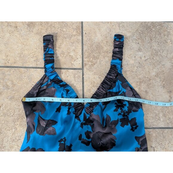 Dries Van Noten Silk Babydoll Slip Dress Sz 36 US 4/6 Blue Black Luxury - Picture 13 of 16